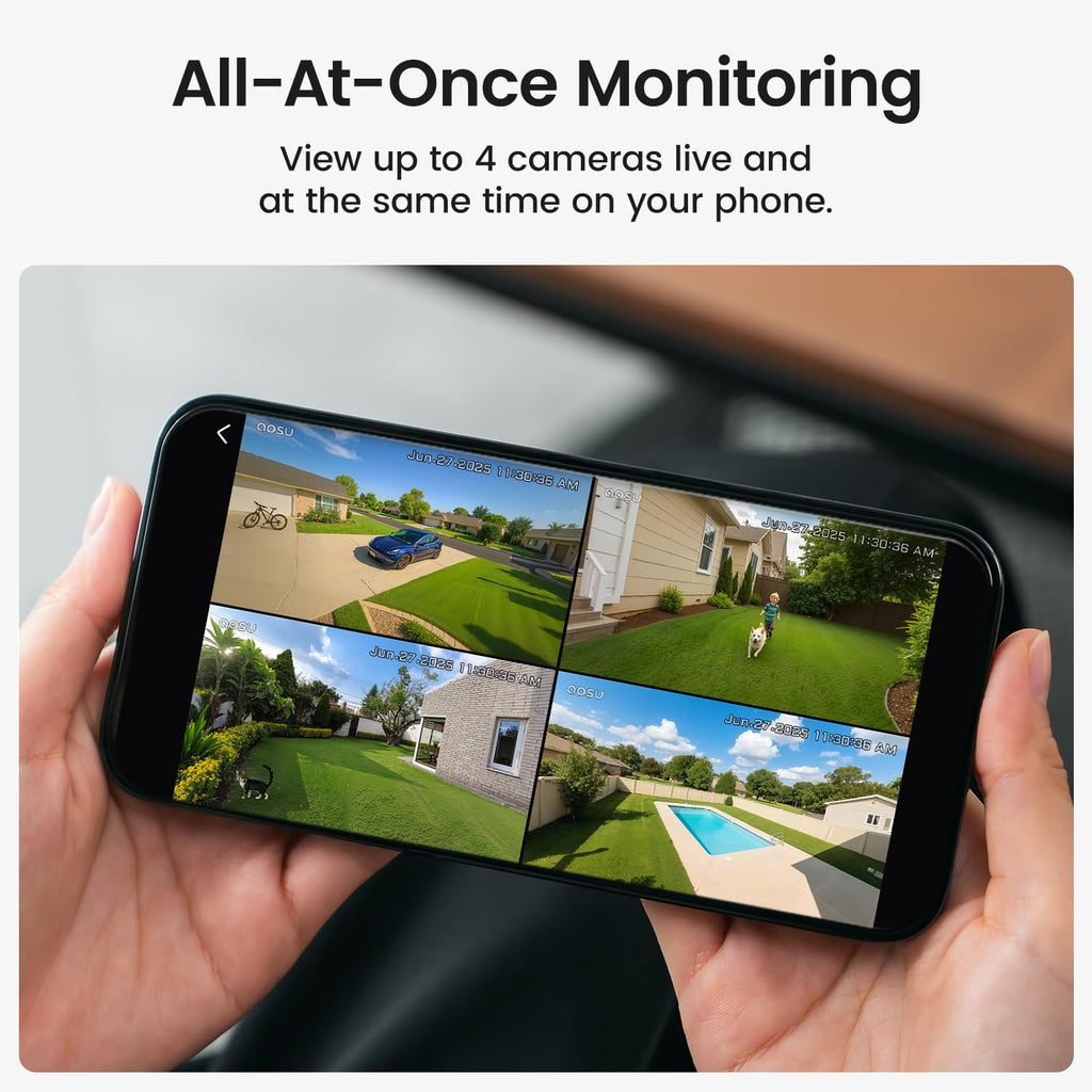 2K QHD Solar Security Cameras Wireless Outdoor System G850063