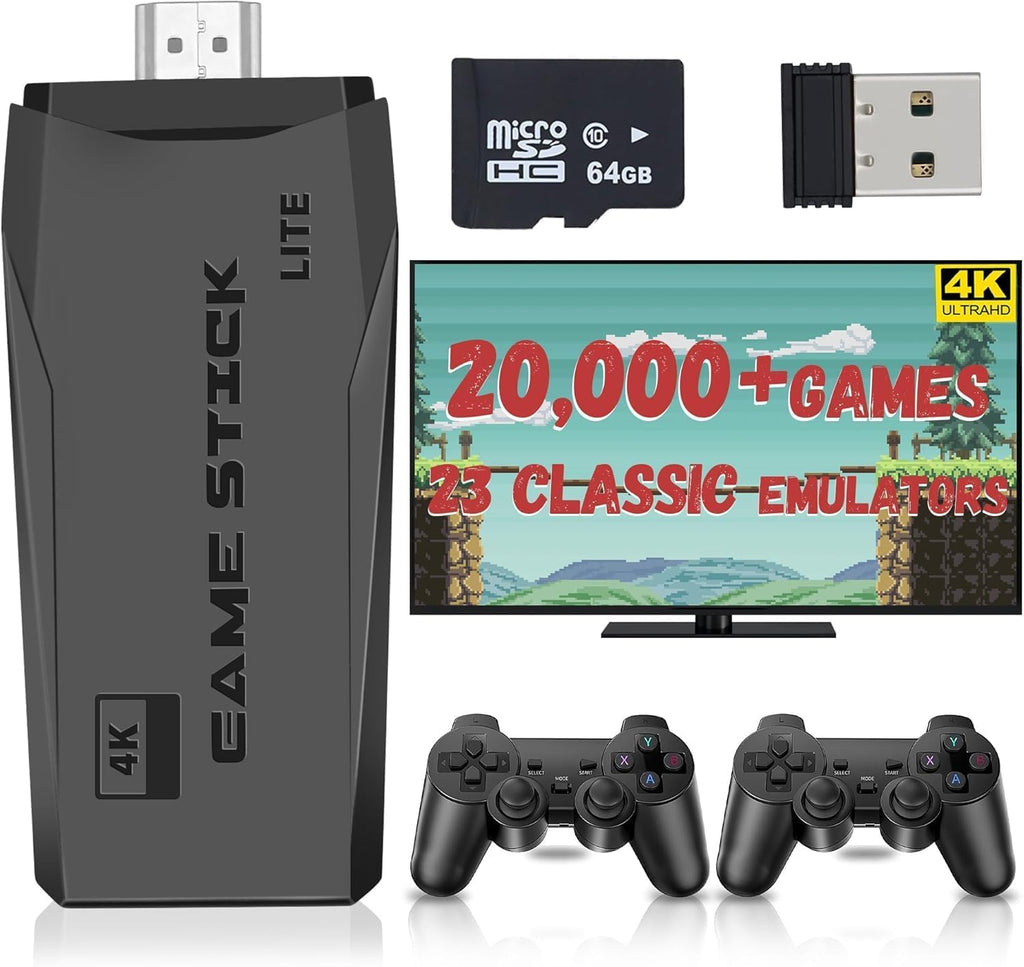 Wireless Retro Game Console with 20,000+ Games and 4k Hdmi Output S516631