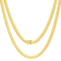10k Yellow Gold Cuban Link Chain Necklace Q75997