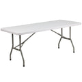 6-Foot Granite White Plastic Folding Table A729