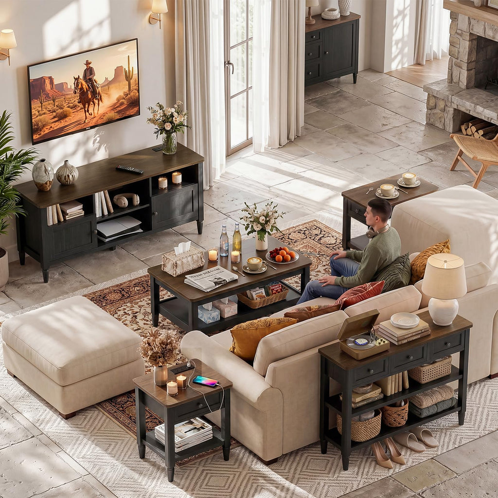 40" Black Coffee Table I325