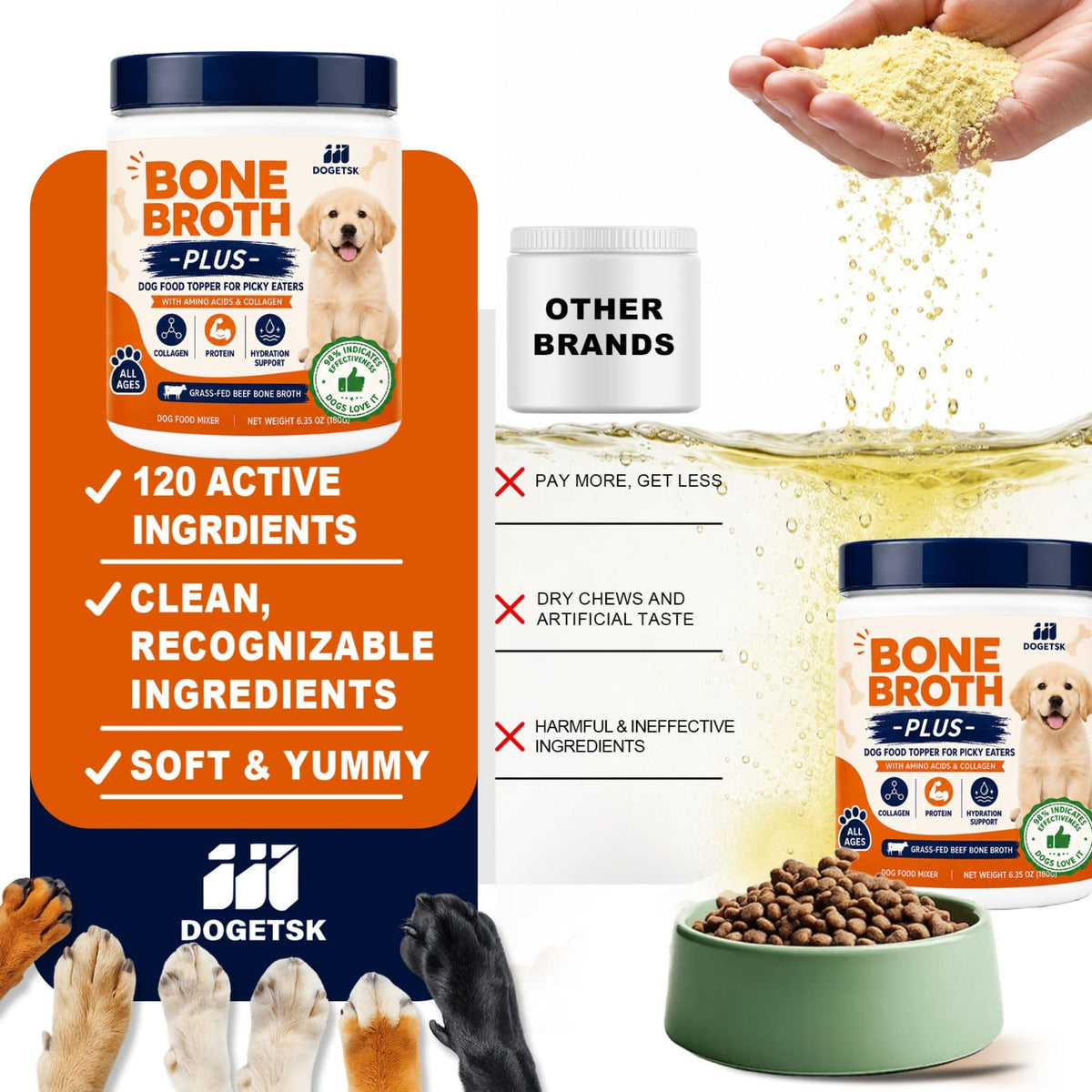Doggy Nutritious Beef Bone Soup Supplement B2444