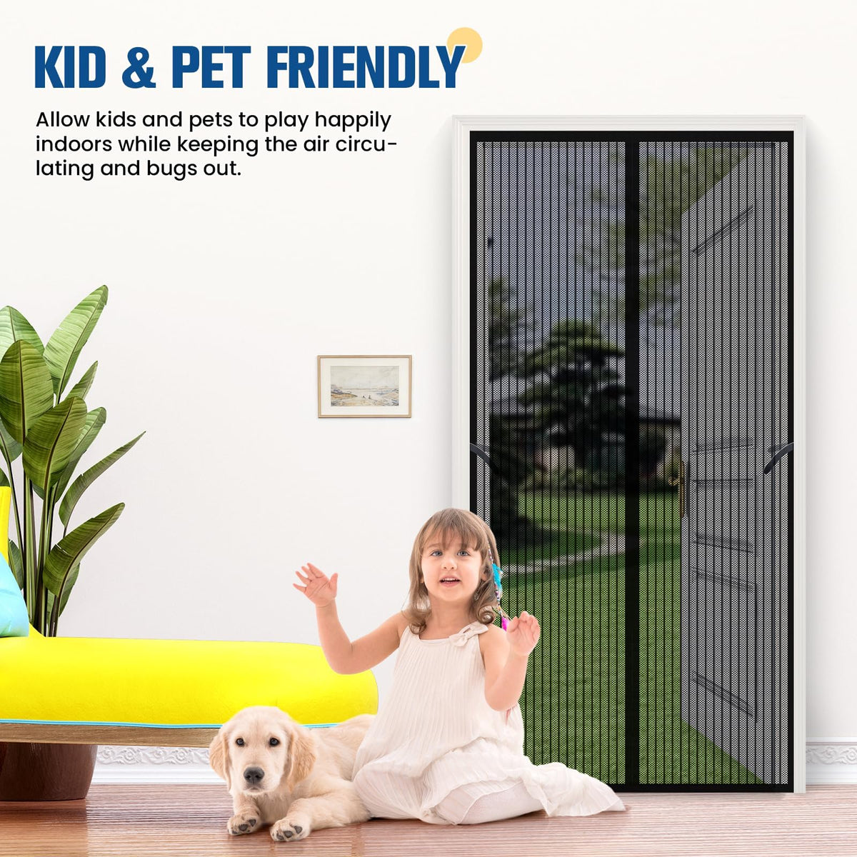 Magnetic Screen Door 38"×83" O816