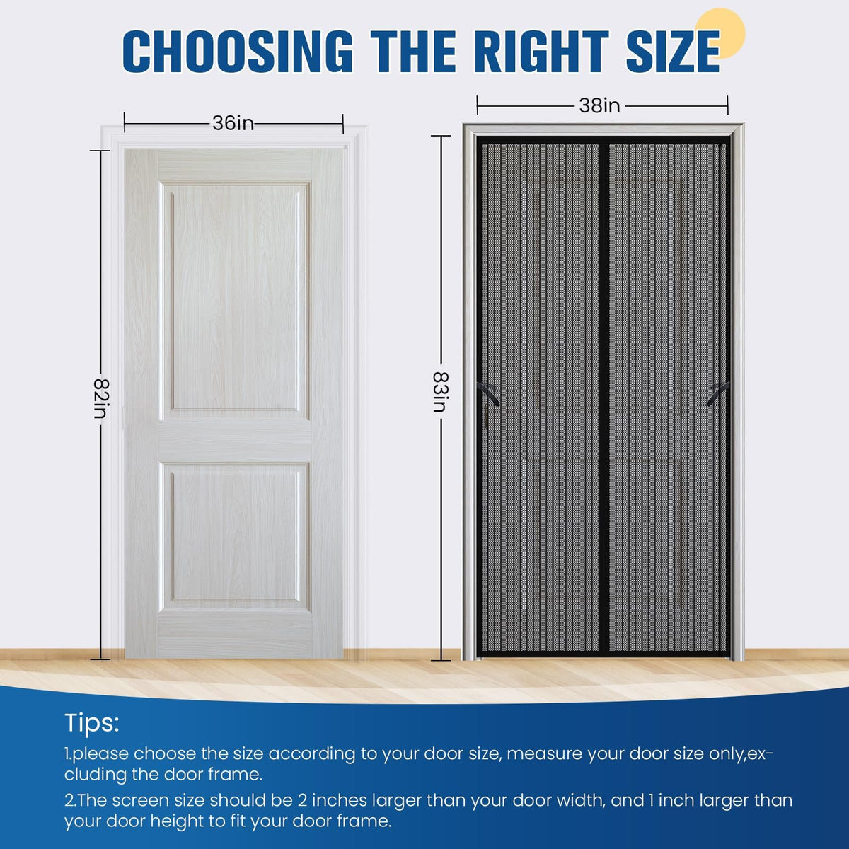 Magnetic Screen Door 38"×83" O816
