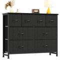 Black 8 Fabric Drawer Dresser with Wood Top U821195