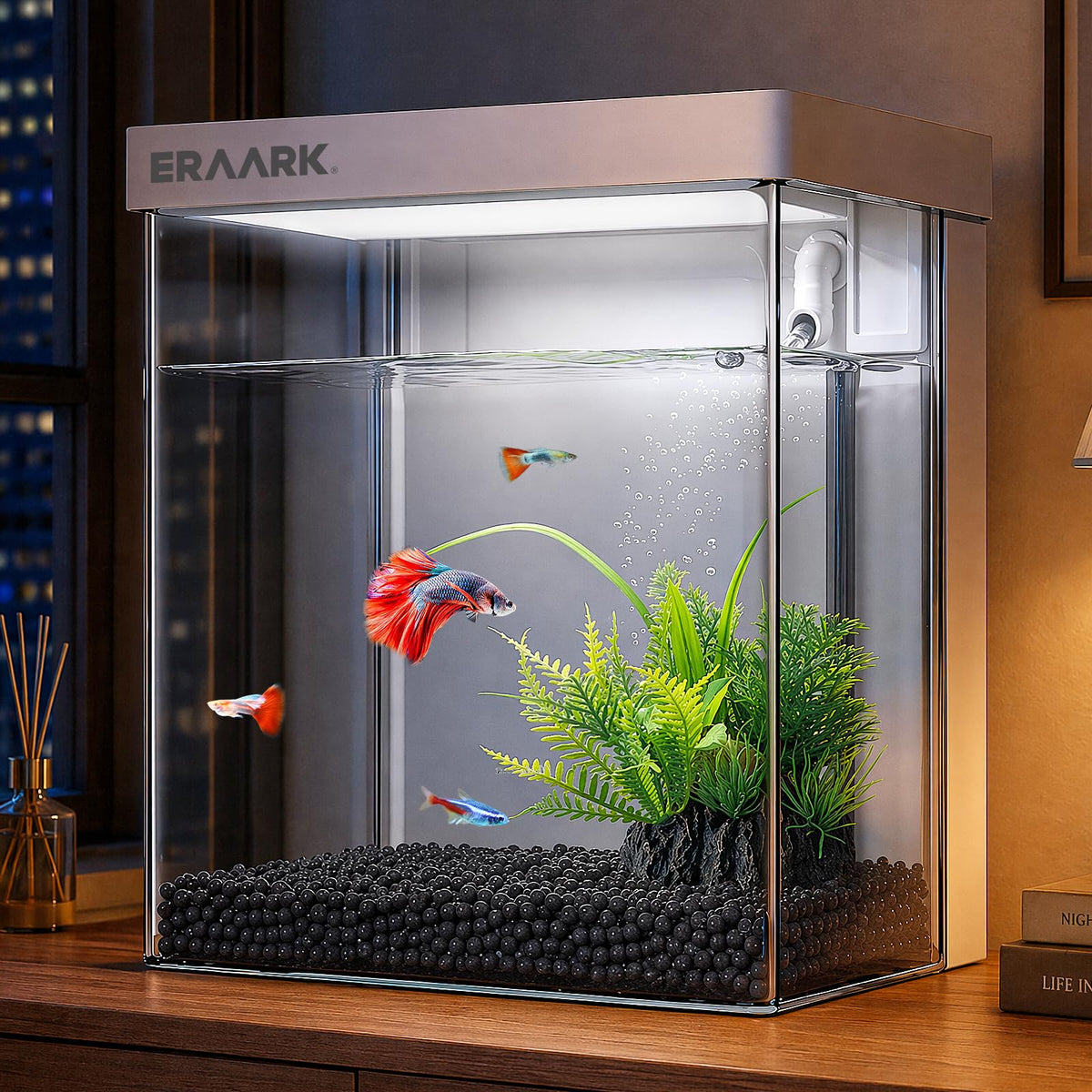 1.5 Gallon Aquarium Kit with Filter and LED Light U2739