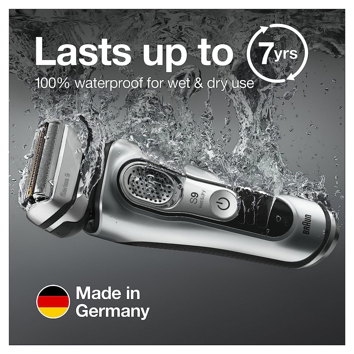Electric Razor for Men, Waterproof Foil Shaver, Wet & Dry Shave, Silver G84708