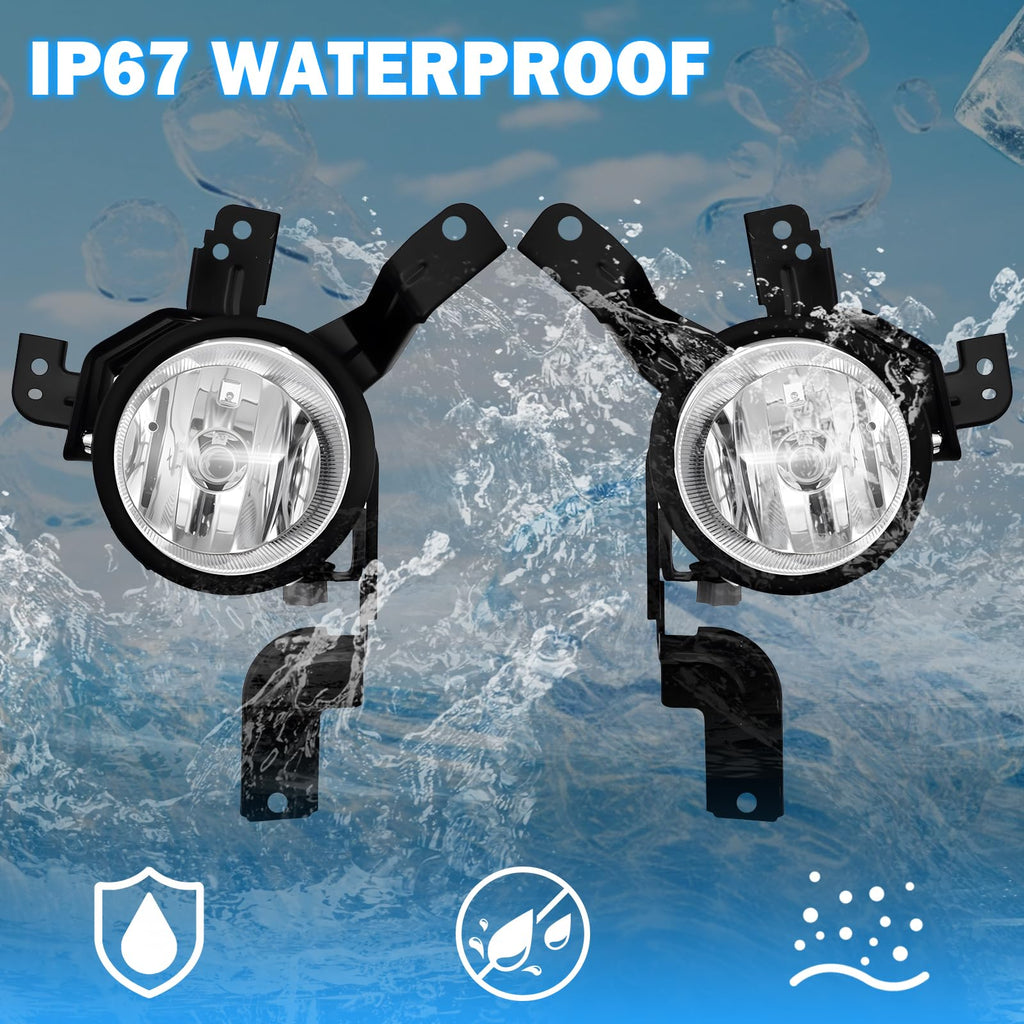 Driving Fog Lights with H11 12V 55W Halogen Bulbs & Switch and Wiring Kit C646