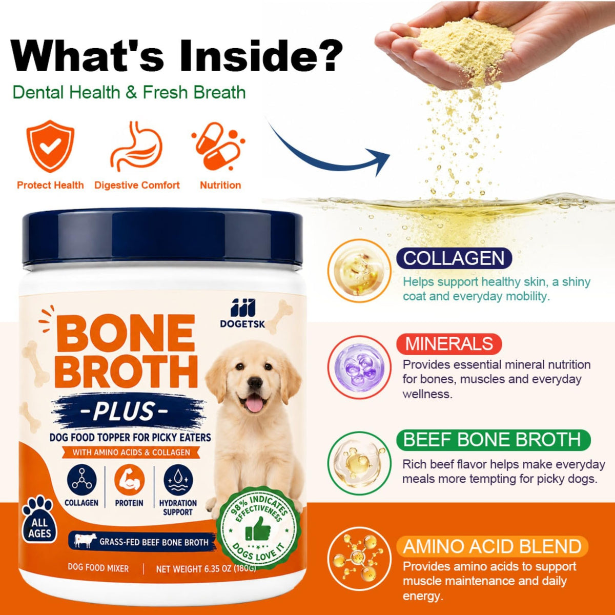 Doggy Nutritious Beef Bone Soup Supplement B2444