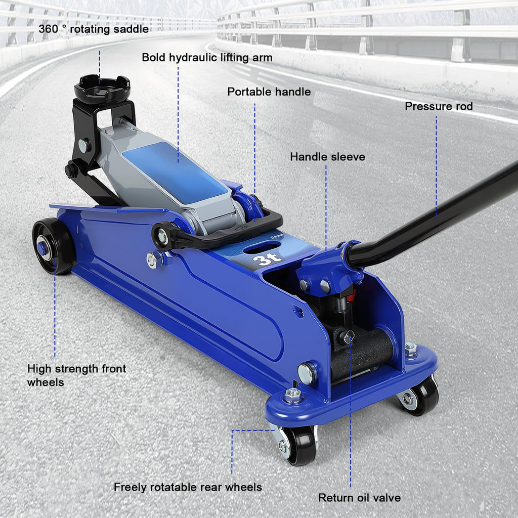 3 Ton Heavy Duty Steel Floor Jack I61681