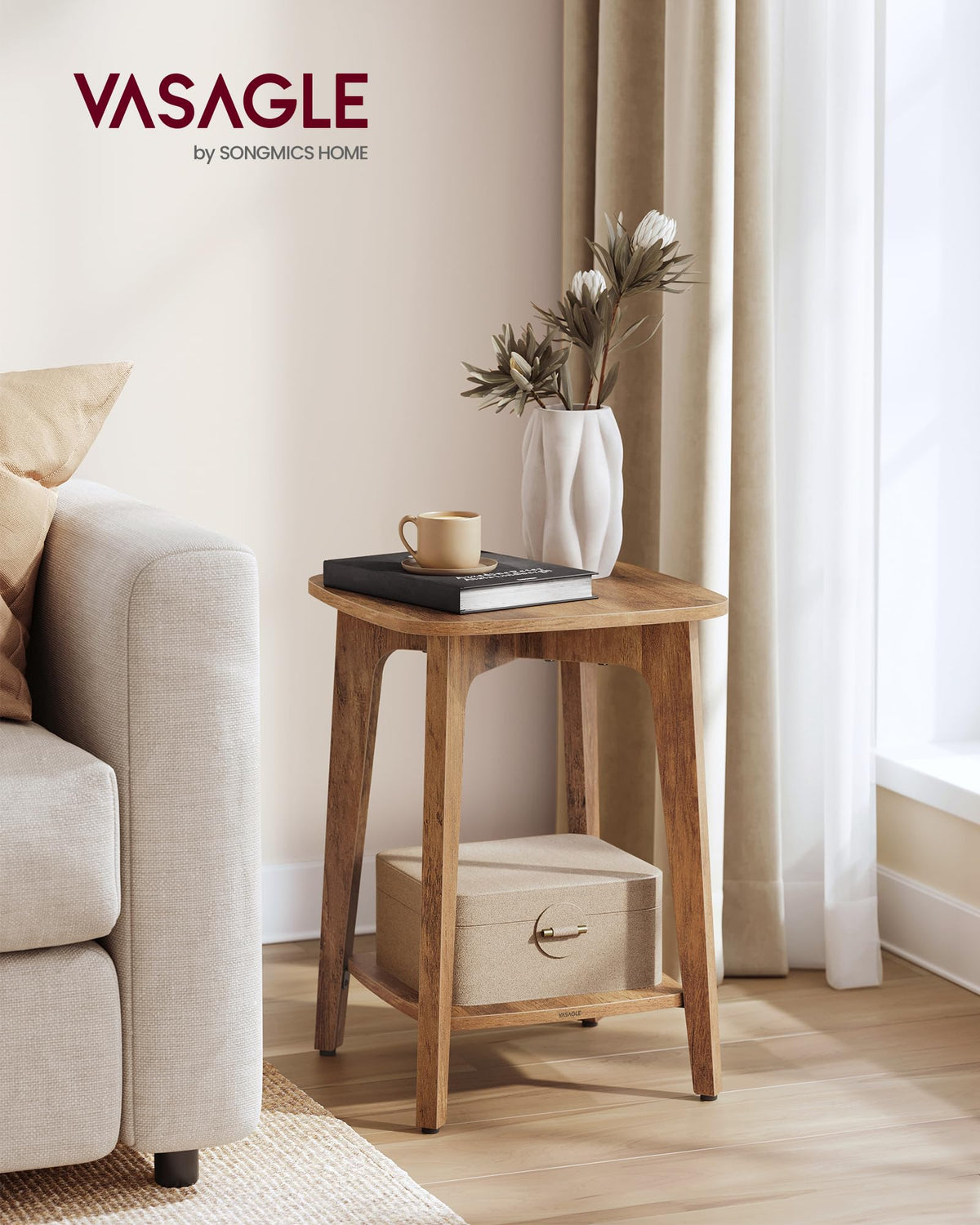 2-Tier Small Square Side Table Set of 2 T1752