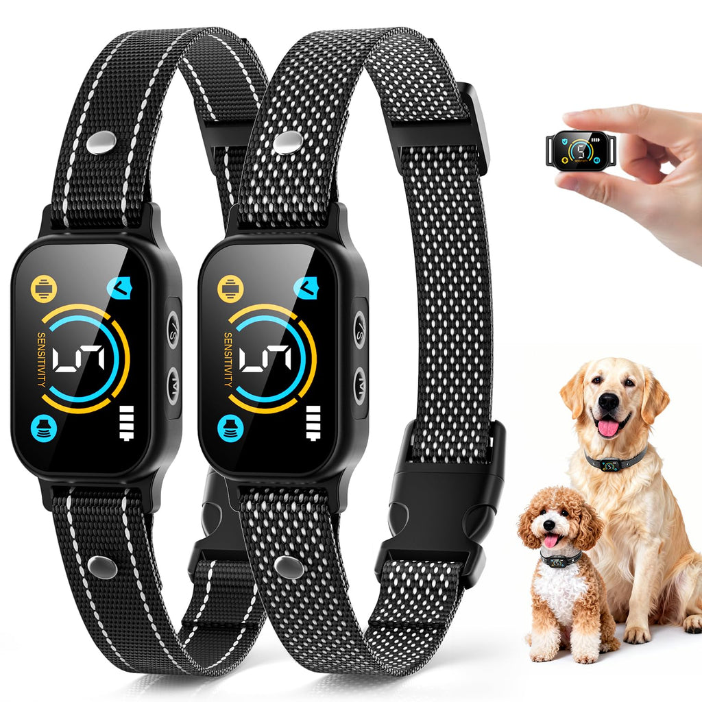 2 Pack Rechargeable Dog Bark Collar with Beep Vibration G1785
