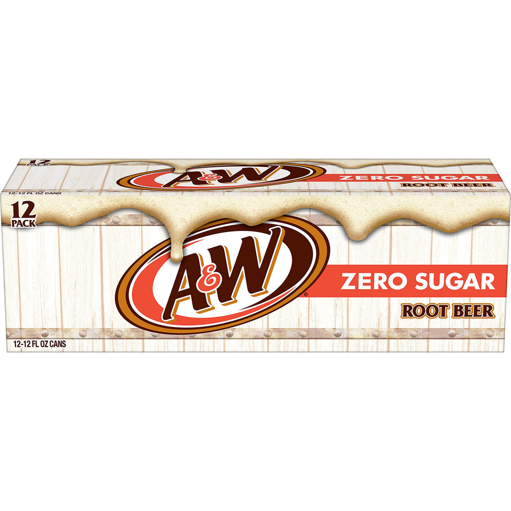 Zero Sugar Root Beer Soda, 12 fl oz cans, 12 pack T47369
