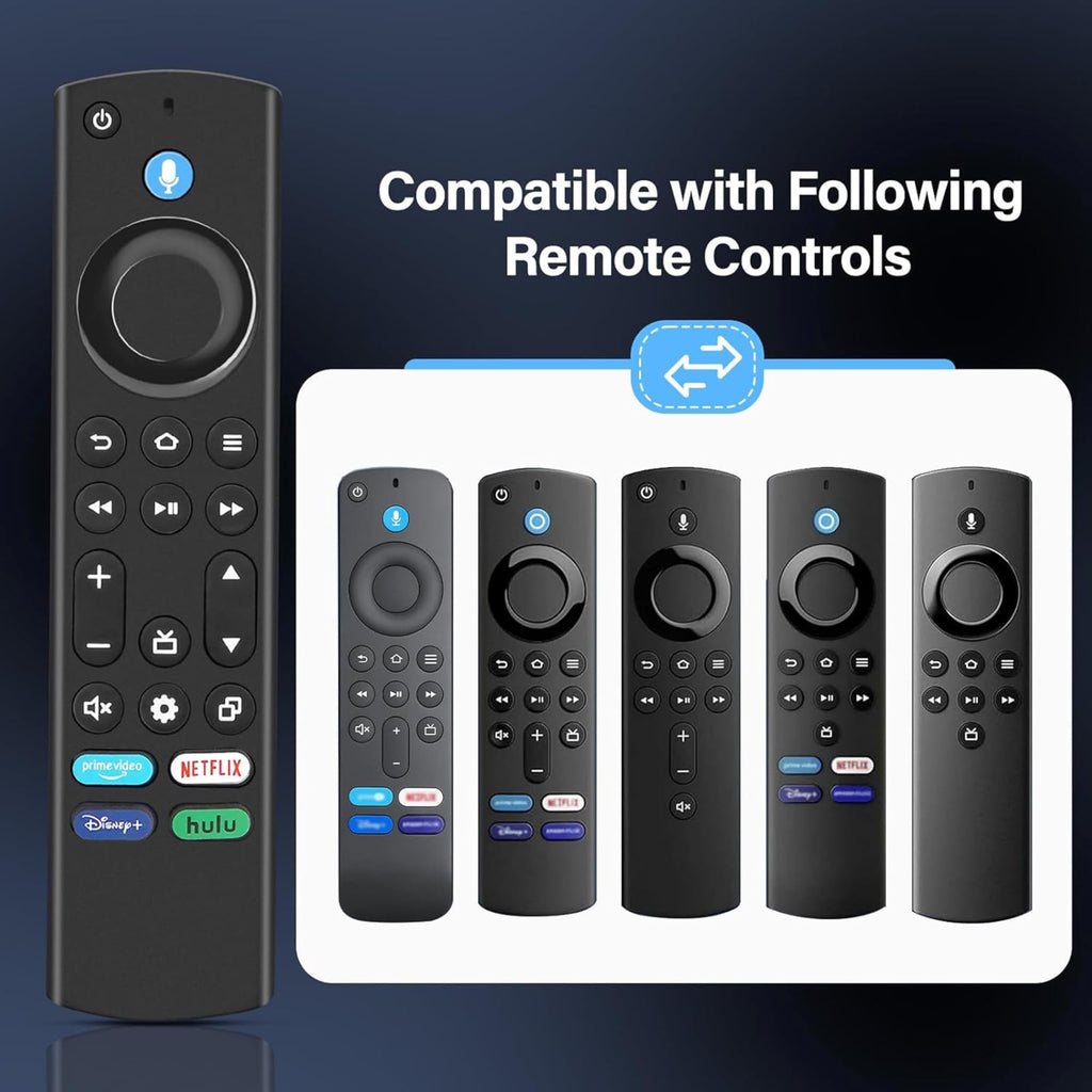 Voice Remote Control for Fire Stick and Cube Smart TVs with 4 App Shortcuts Y377