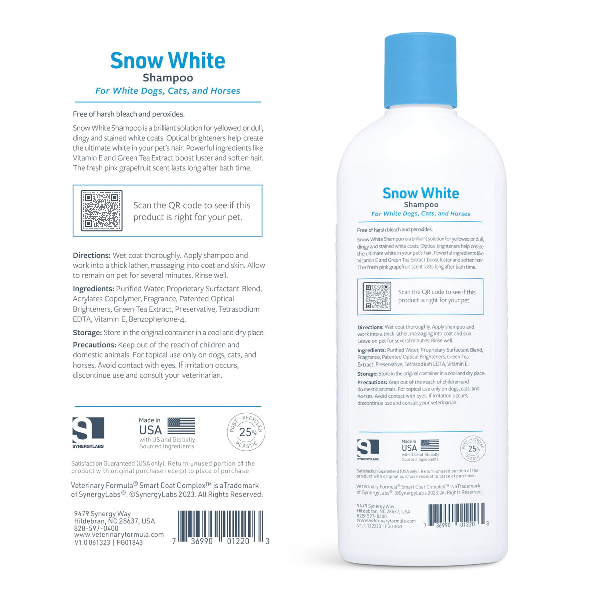 Whitening & Stain Remover Pet Shampoo, 17oz M872