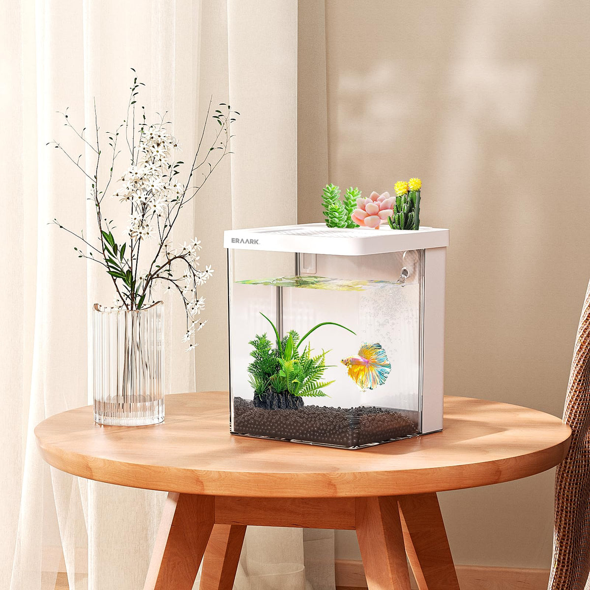 1.5 Gallon Aquarium Kit with Filter and LED Light U2739