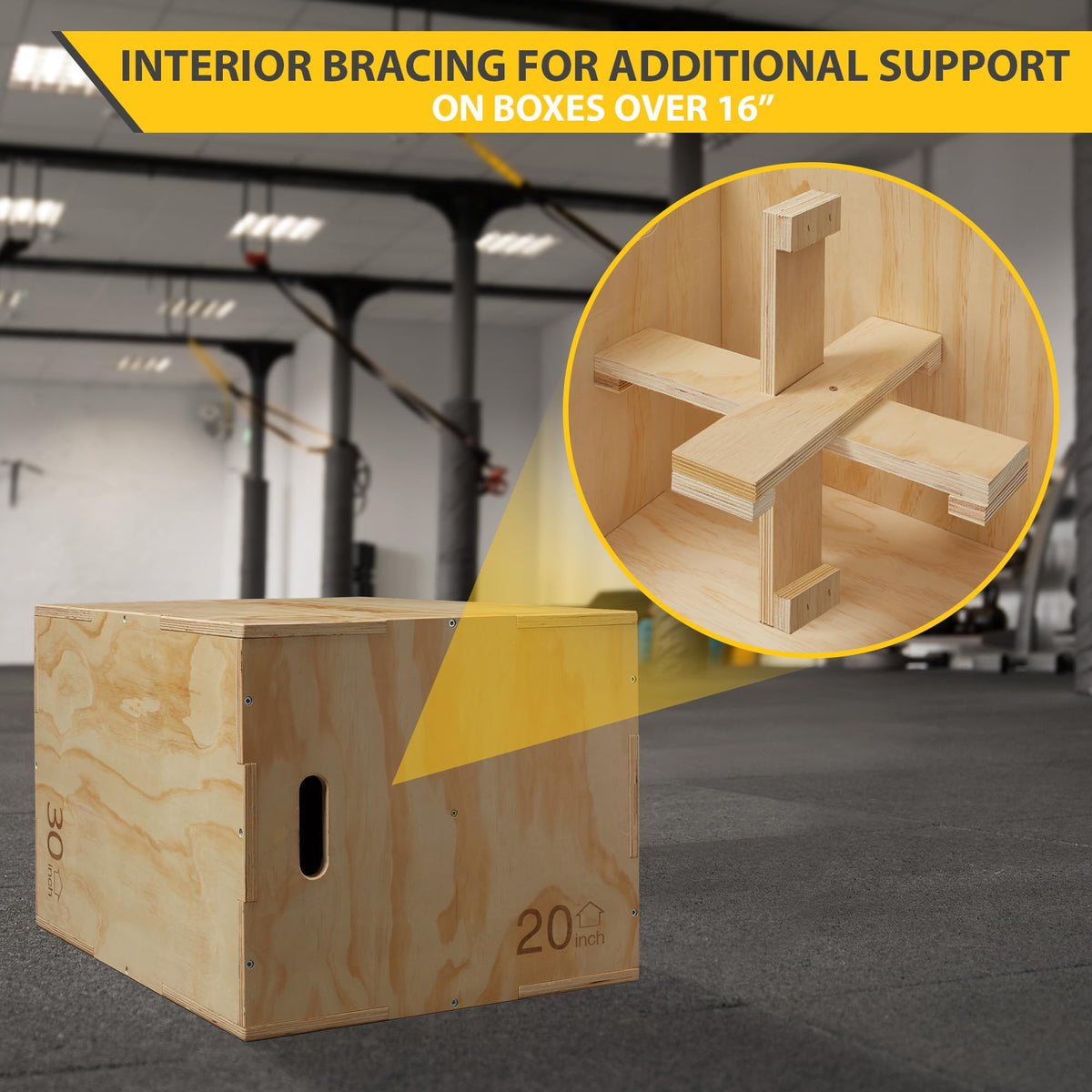 3-in-1 Wooden Plyo Box J69879