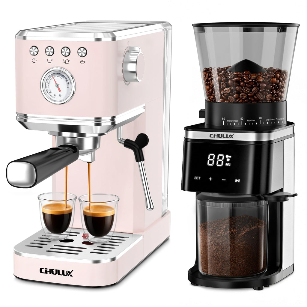 Espresso Machine with Conical Burr Coffee Grinder E59658