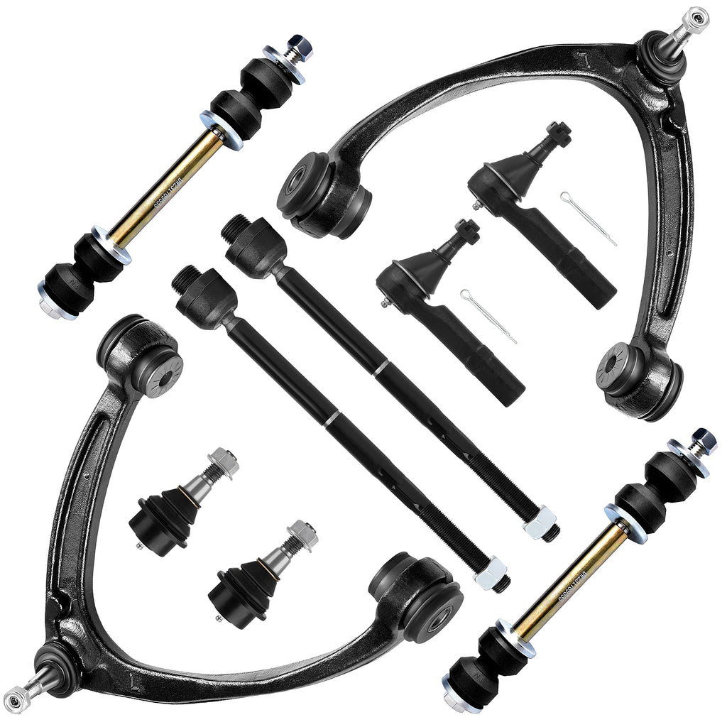 10pcs Front Suspension Kit Upper Control Arm Tie Rod Ends Sway Bar Links Lower Ball Joints G46022