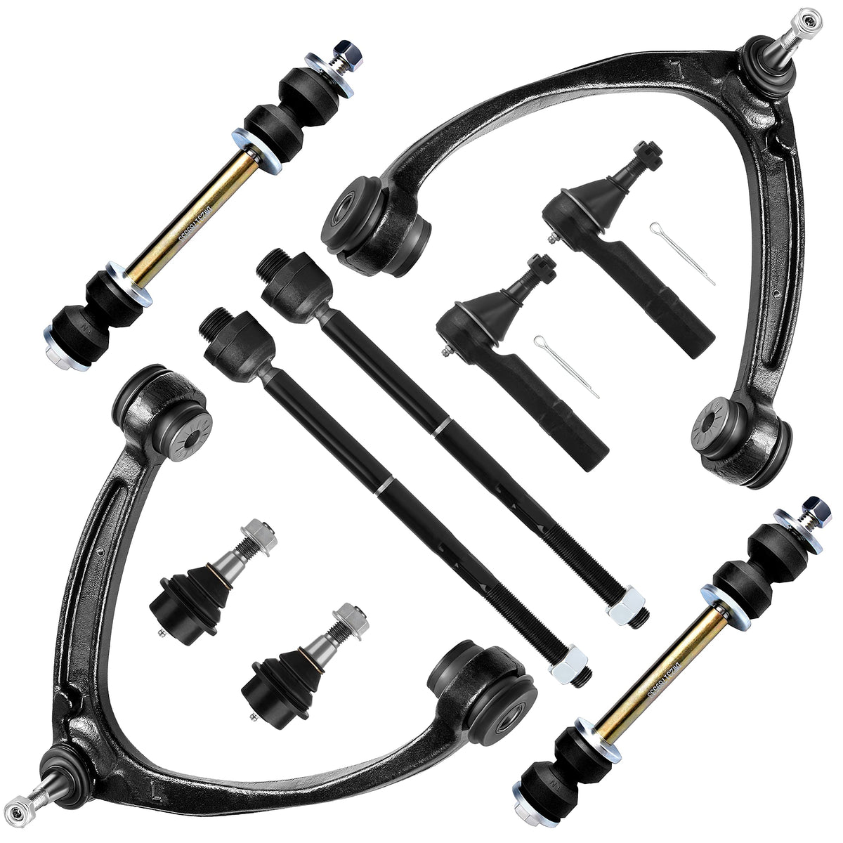 10pcs Front Suspension Kit Upper Control Arm Tie Rod Ends Sway Bar Links Lower Ball Joints G46022