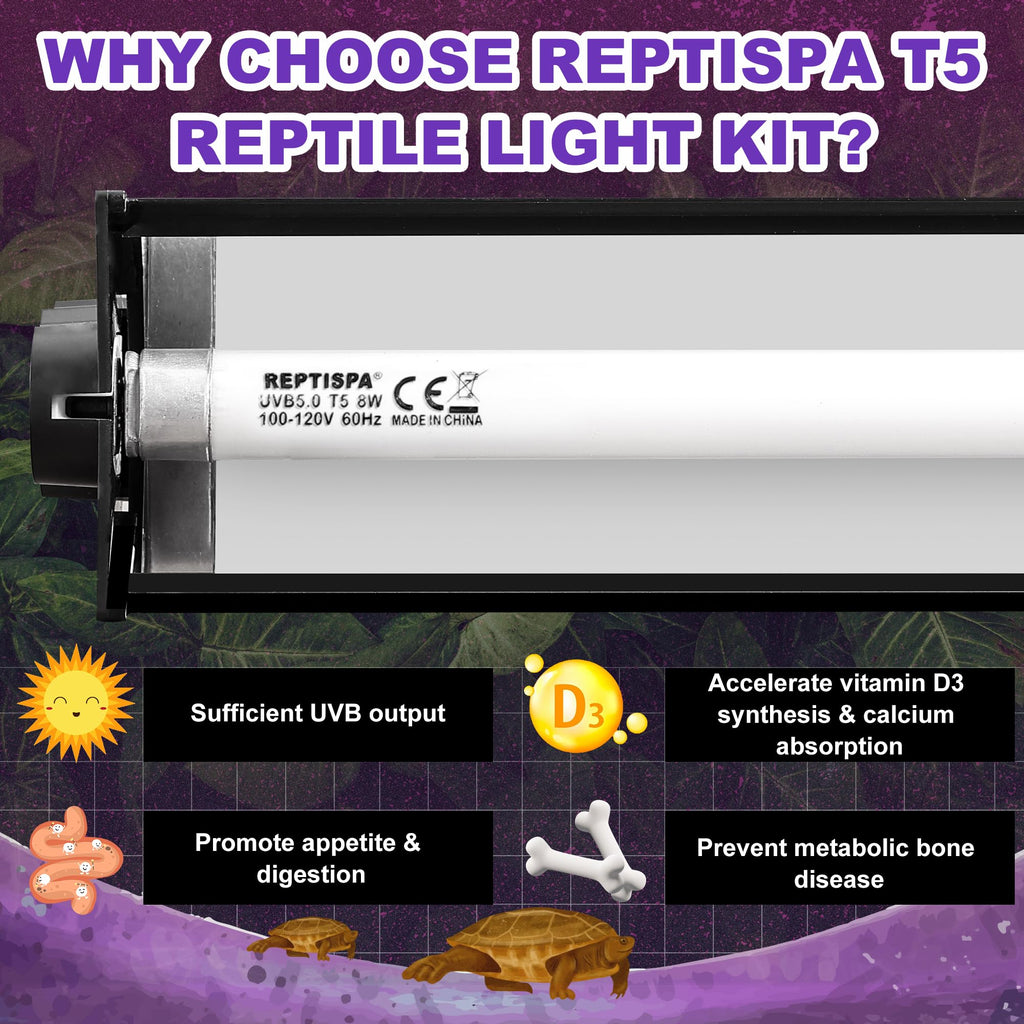 8W 5.0 UVB Reptile Light Fixture X22347
