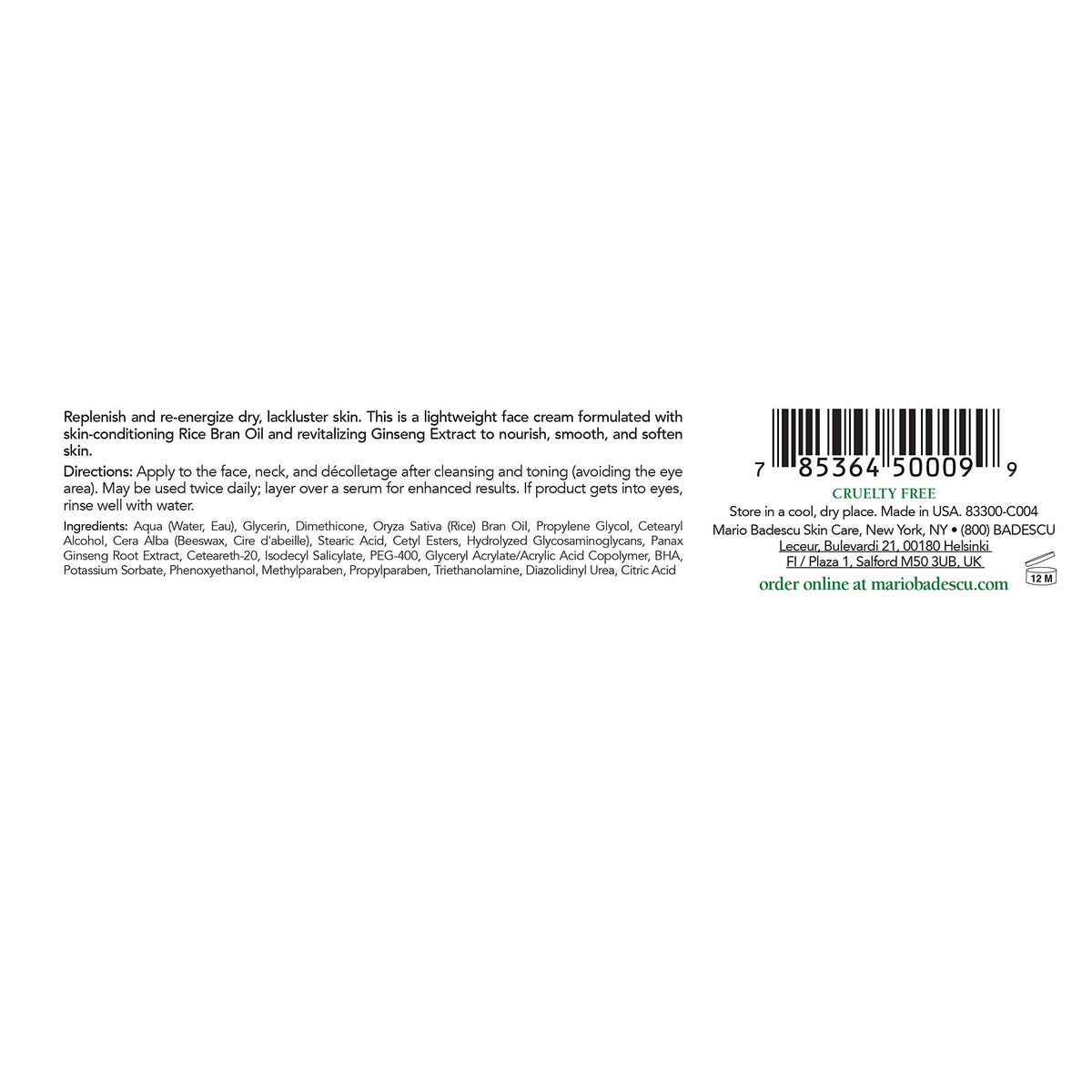 Lightweight Daily Face Moisturizer 1 Oz C169