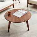 Solid Oak Wood Round Coffee Table W619895