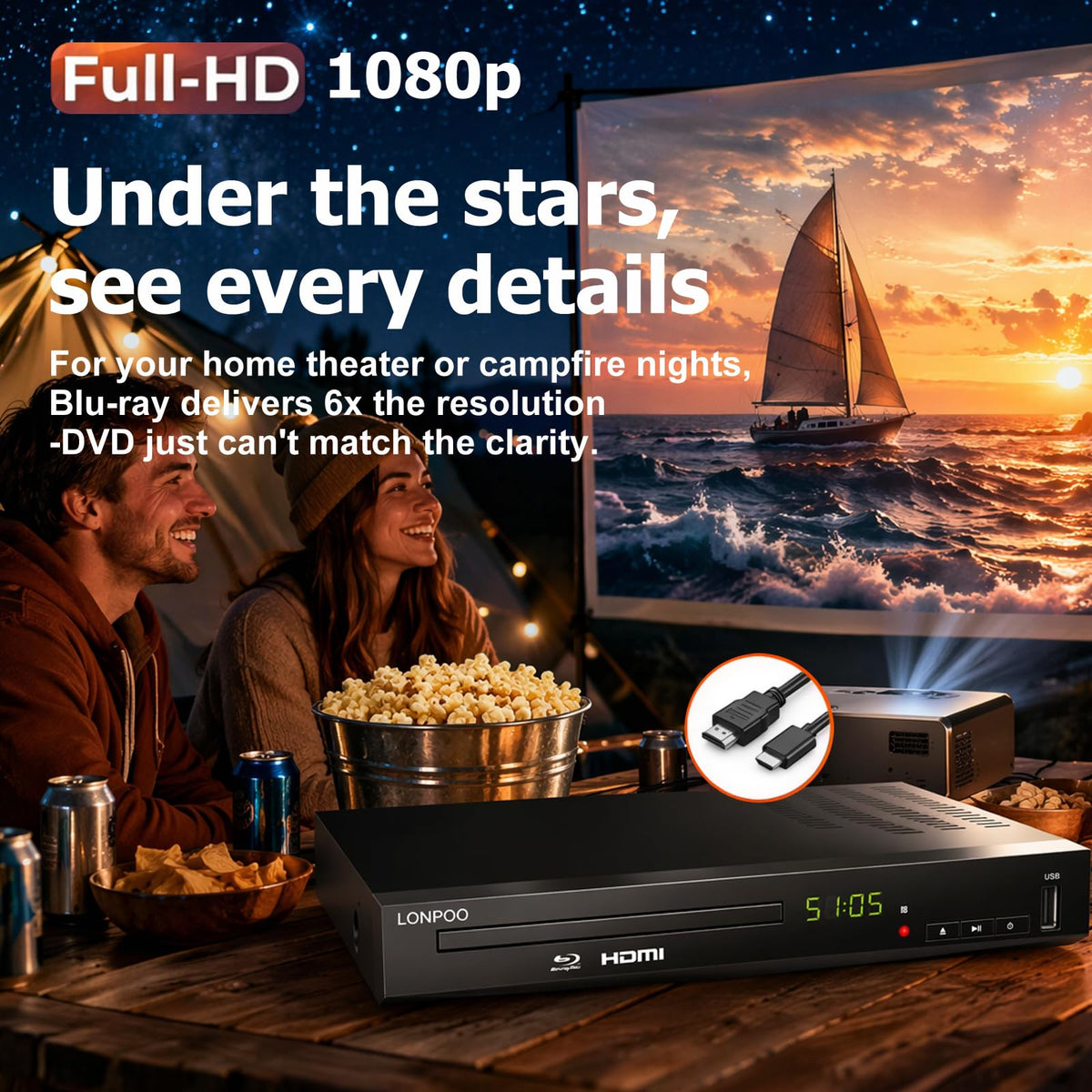 Blu-Ray Disc Player 1080P HDMI L7164