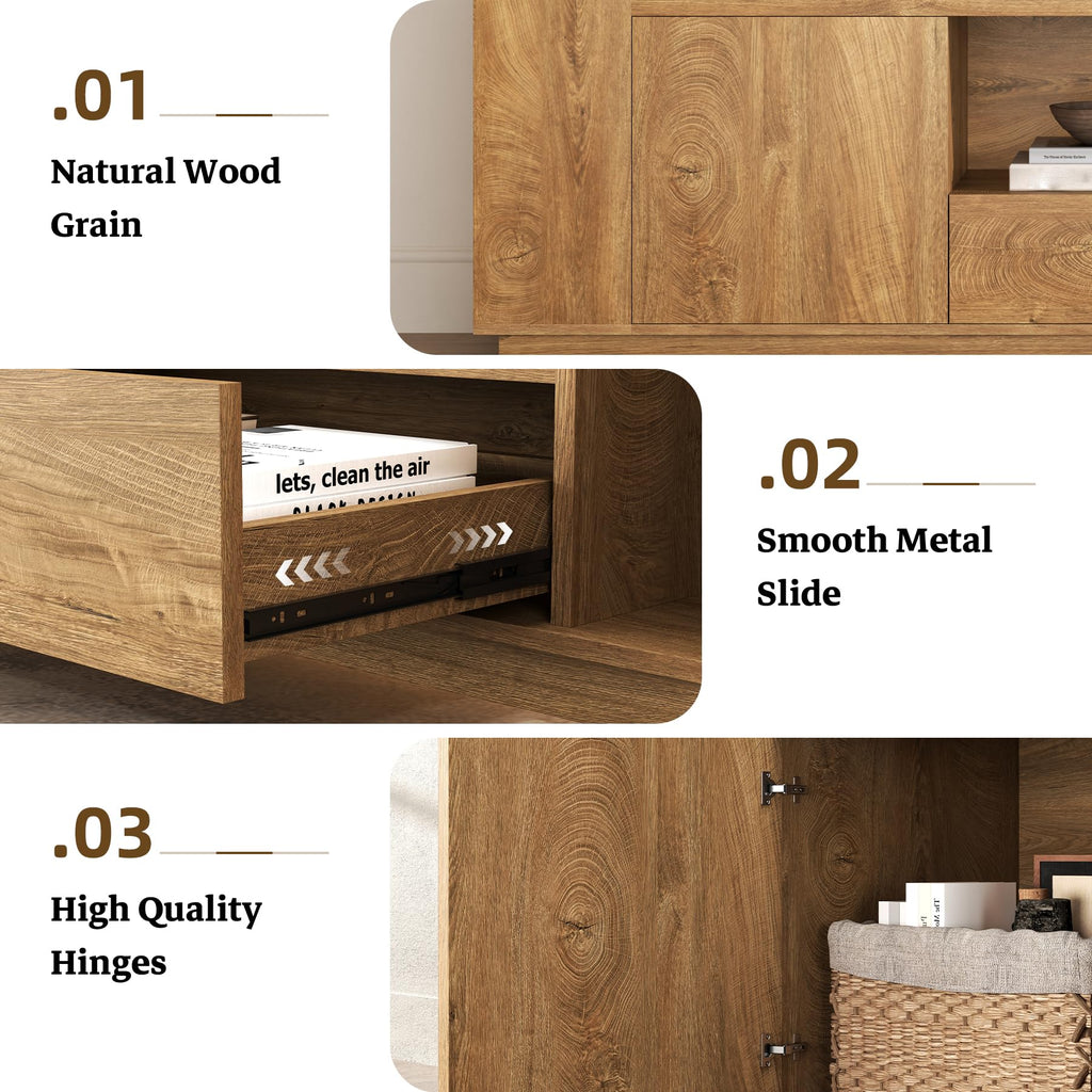 Natural Oak Brown TV Stands Z2351