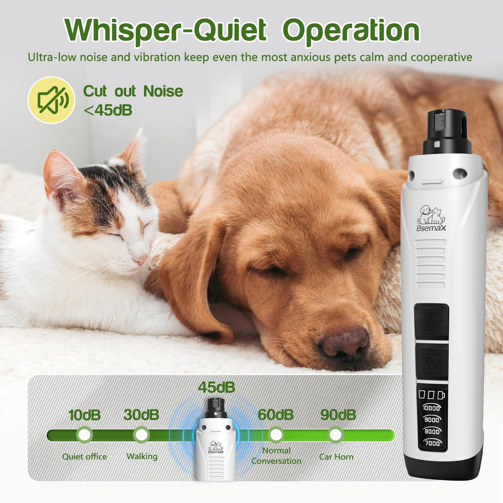 4-Speed Rechargeable Quiet Electric Dog Nail Grinder Z5097