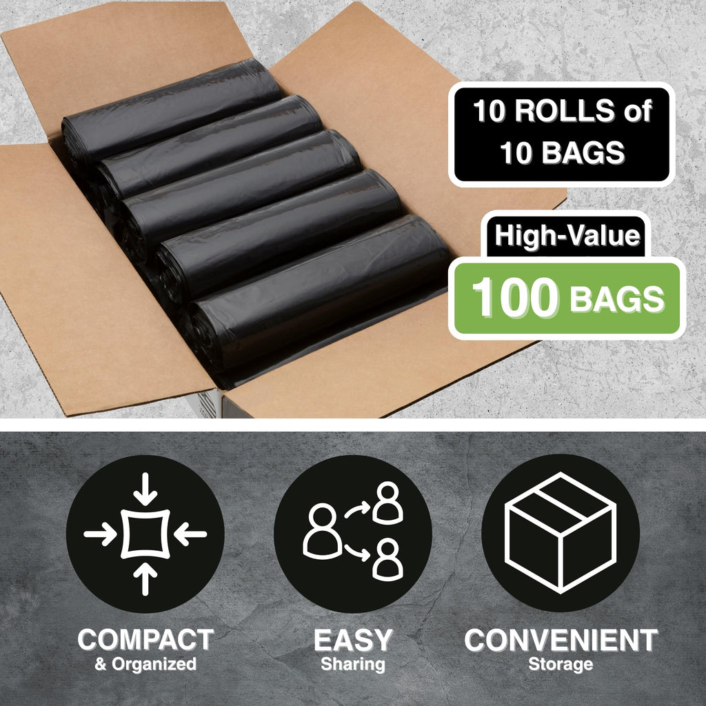 45 Gallon Black 1.2 Mil Garbage Trash Bags 100 Count E210153