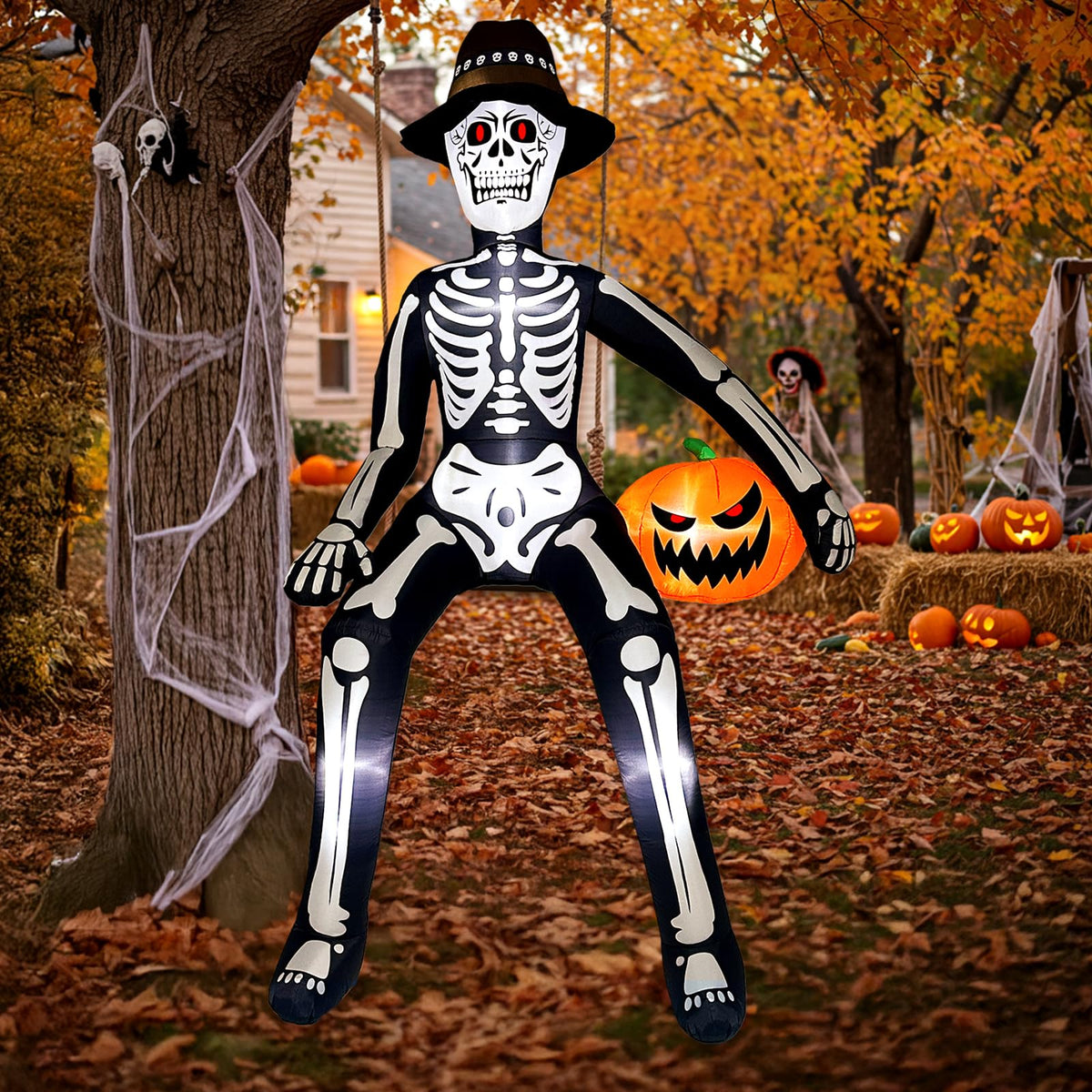 Giant Sitting Skeleton Inflatable E64110