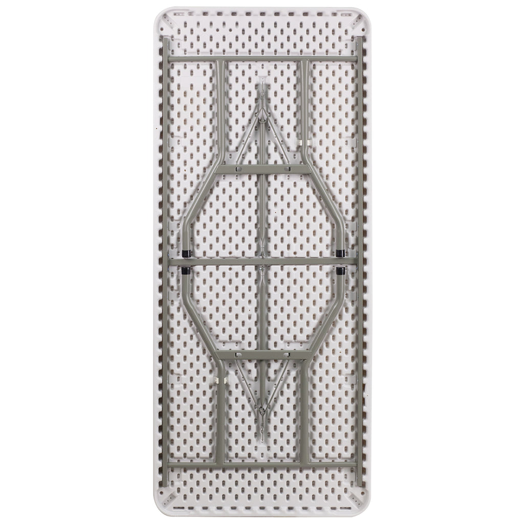 6-Foot Granite White Plastic Folding Table A729