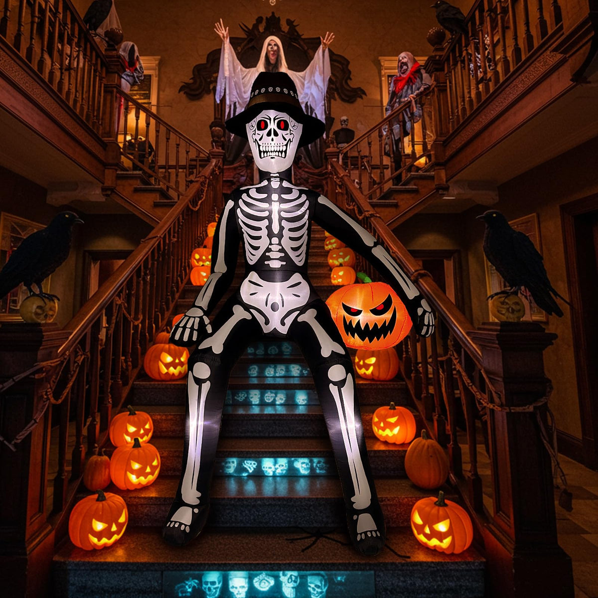 Giant Sitting Skeleton Inflatable E64110