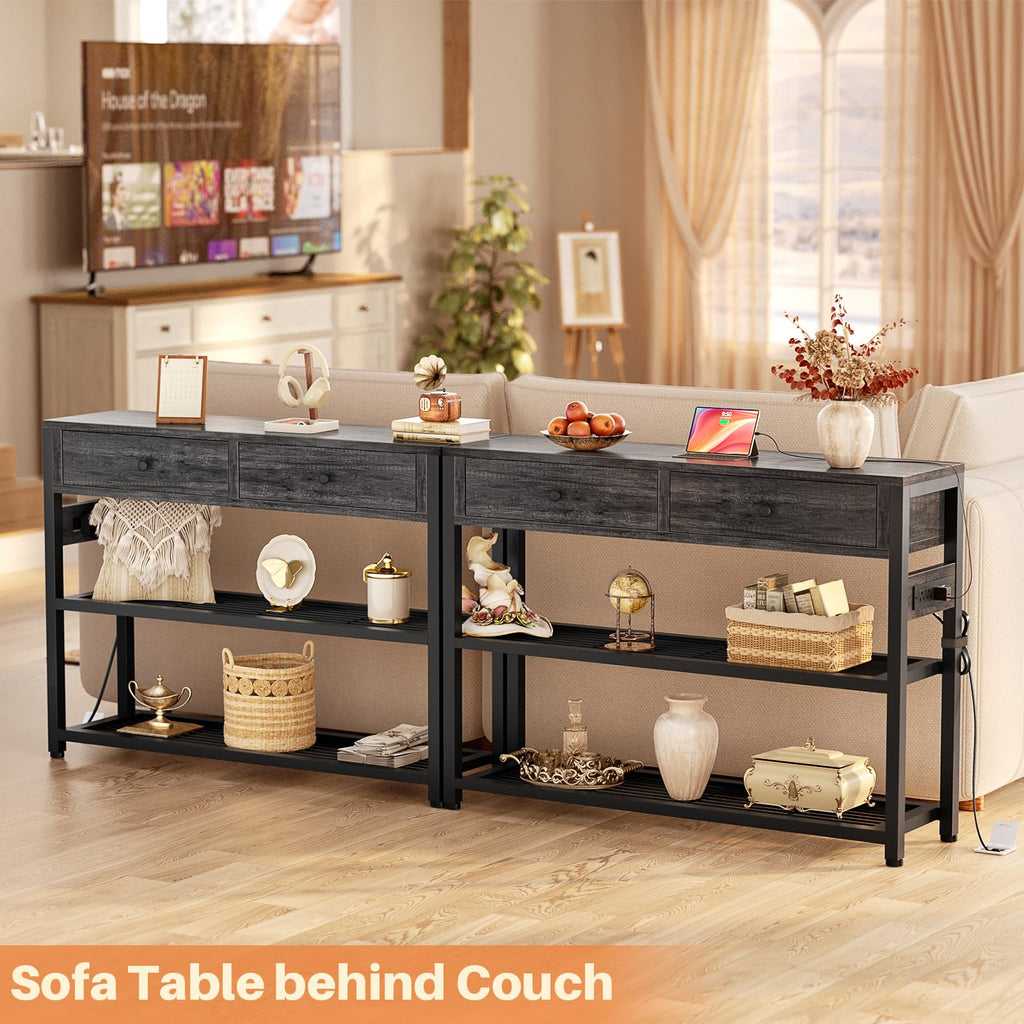 32" Entryway Table with Outlets and Drawers K83248