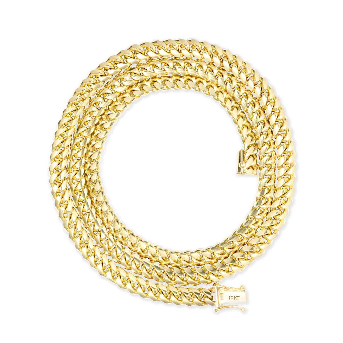 10k Yellow Gold Cuban Link Chain Necklace Q75997
