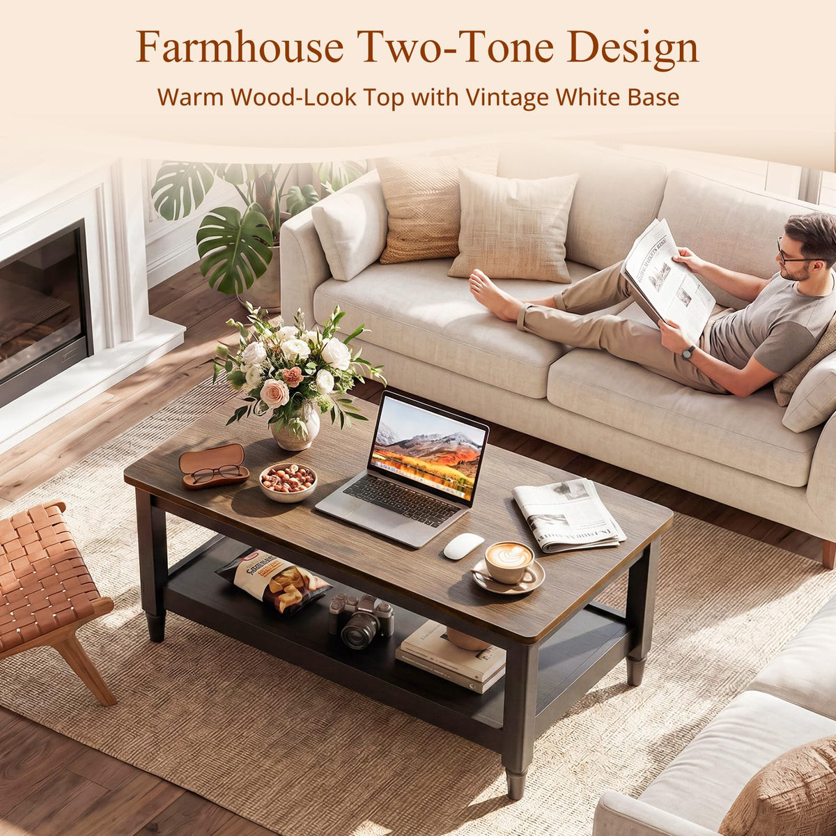 40" Black Coffee Table I325