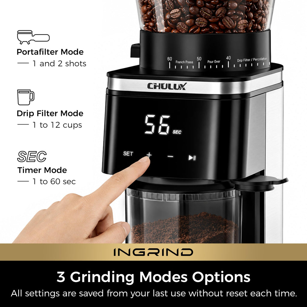 Espresso Machine with Conical Burr Coffee Grinder E59658
