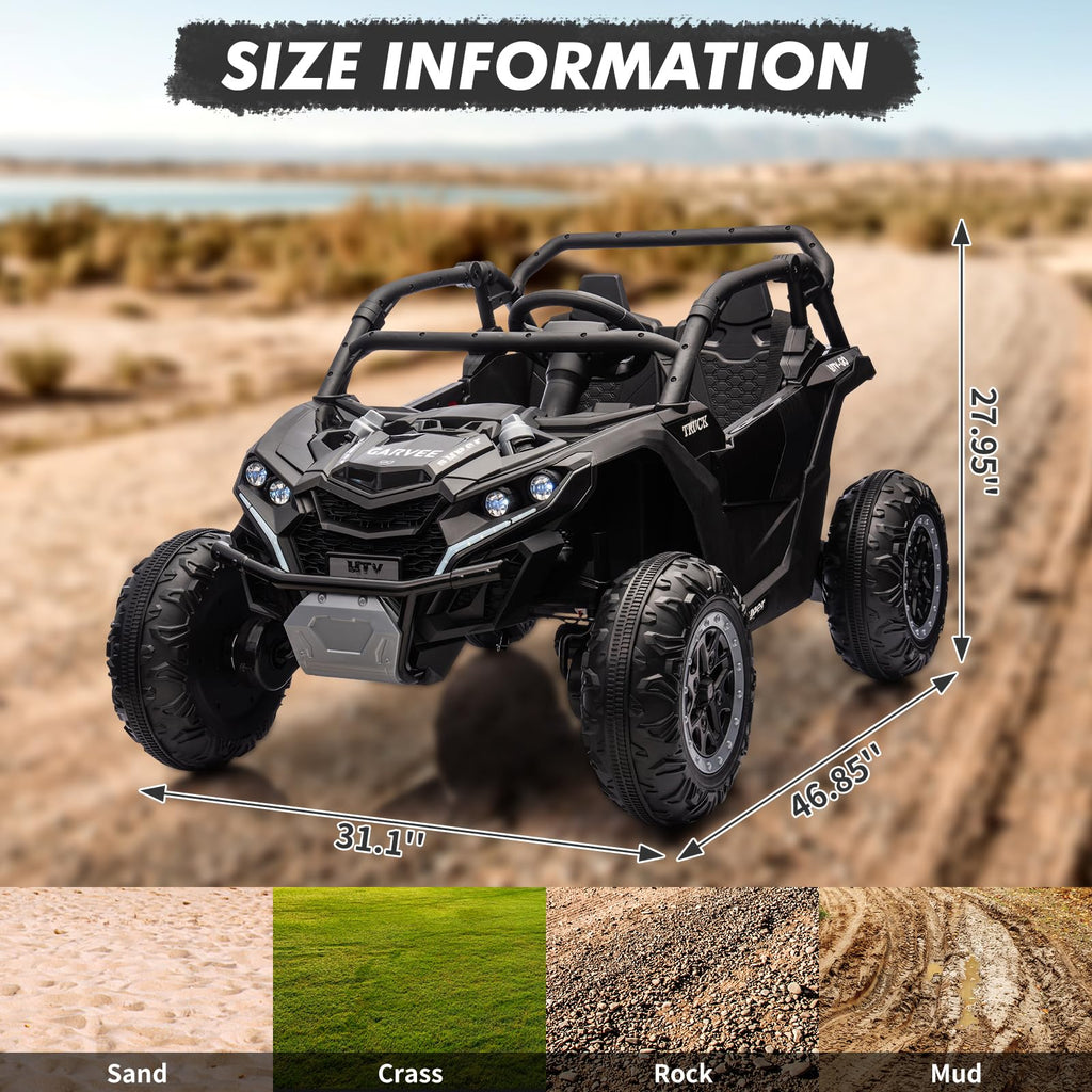 24V 2-Seater Kids Ride on Car with Remote Control 4WD Electric Truck Z301
