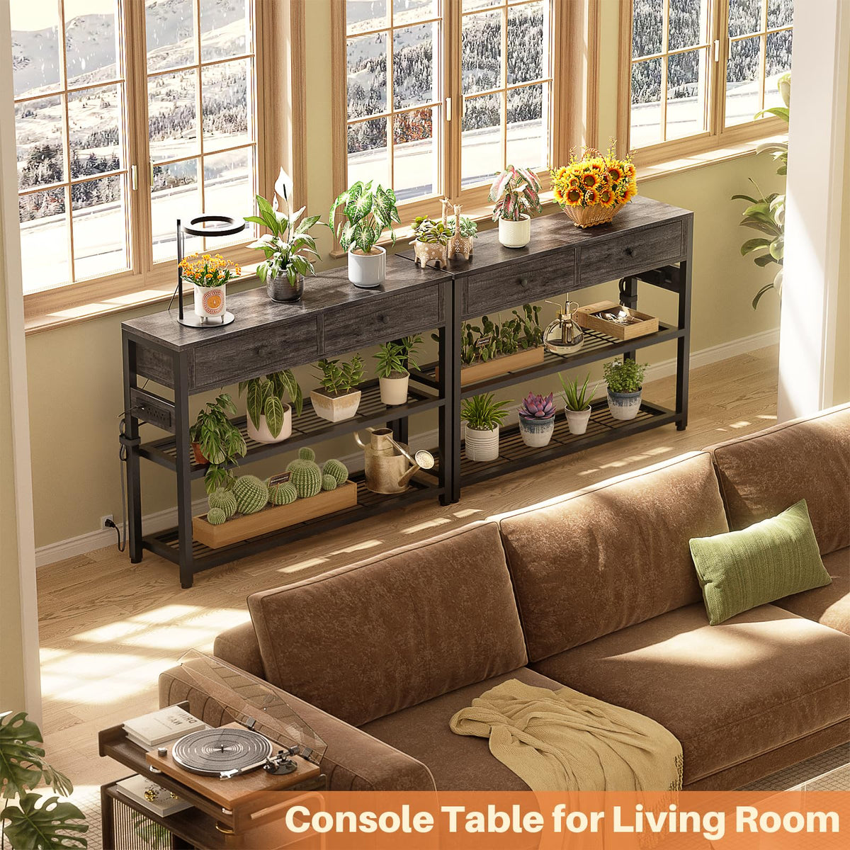 32" Entryway Table with Outlets and Drawers K83248