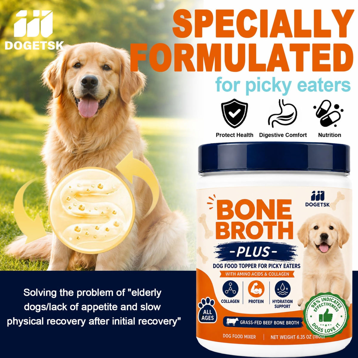 Doggy Nutritious Beef Bone Soup Supplement B2444