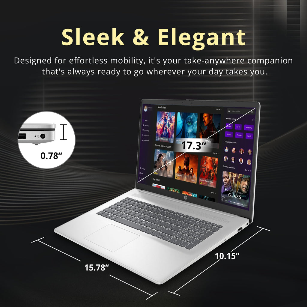 17.3" HD+ Touchscreen Laptop, AMD Ryzen 5, 16GB RAM, 1.5TB Storage, Silver O973
