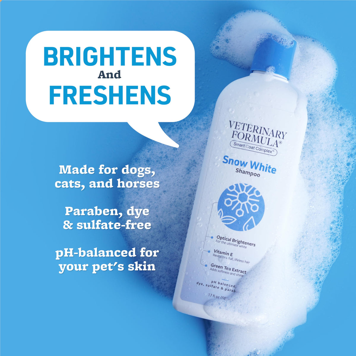 Whitening & Stain Remover Pet Shampoo, 17oz M872