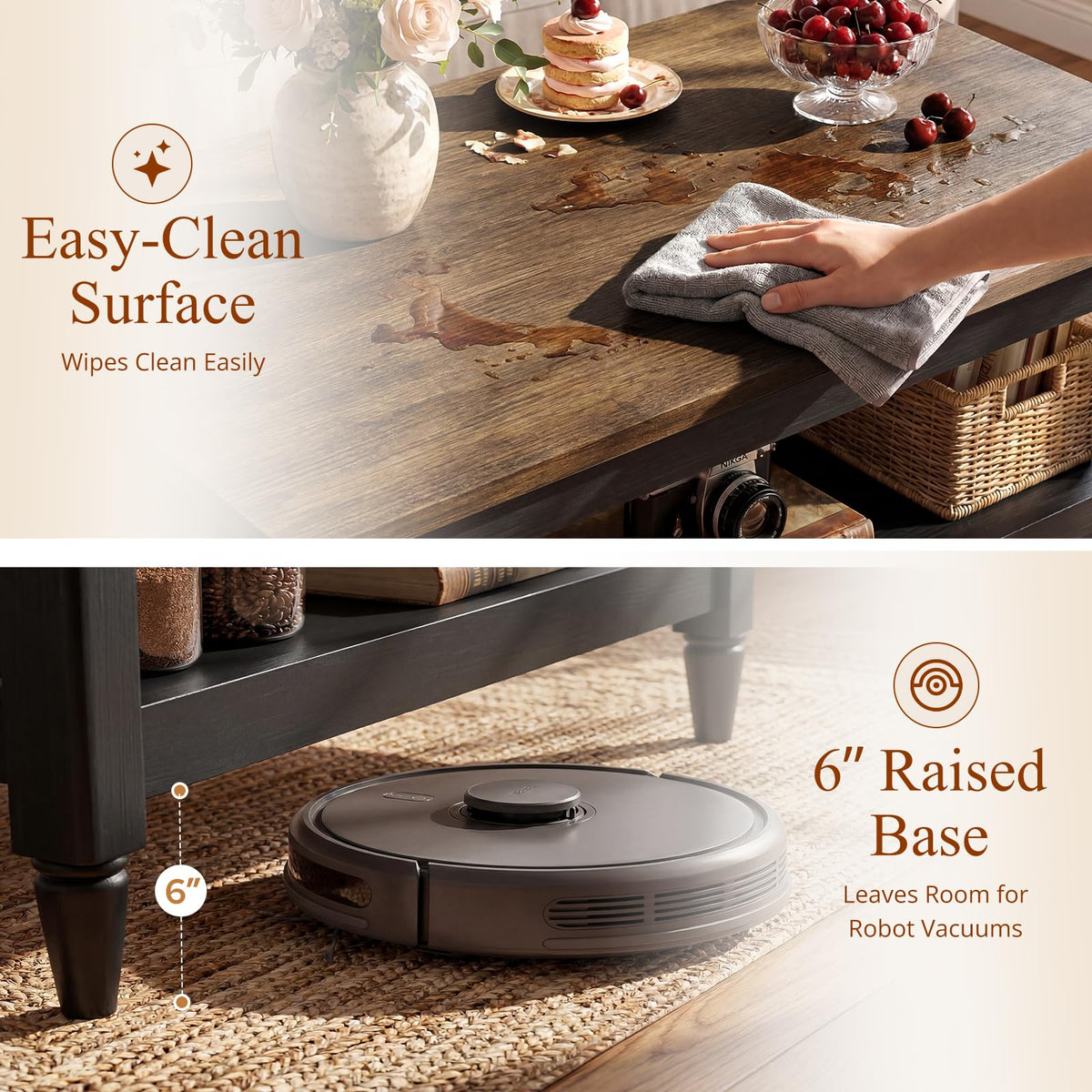 40" Black Coffee Table I325