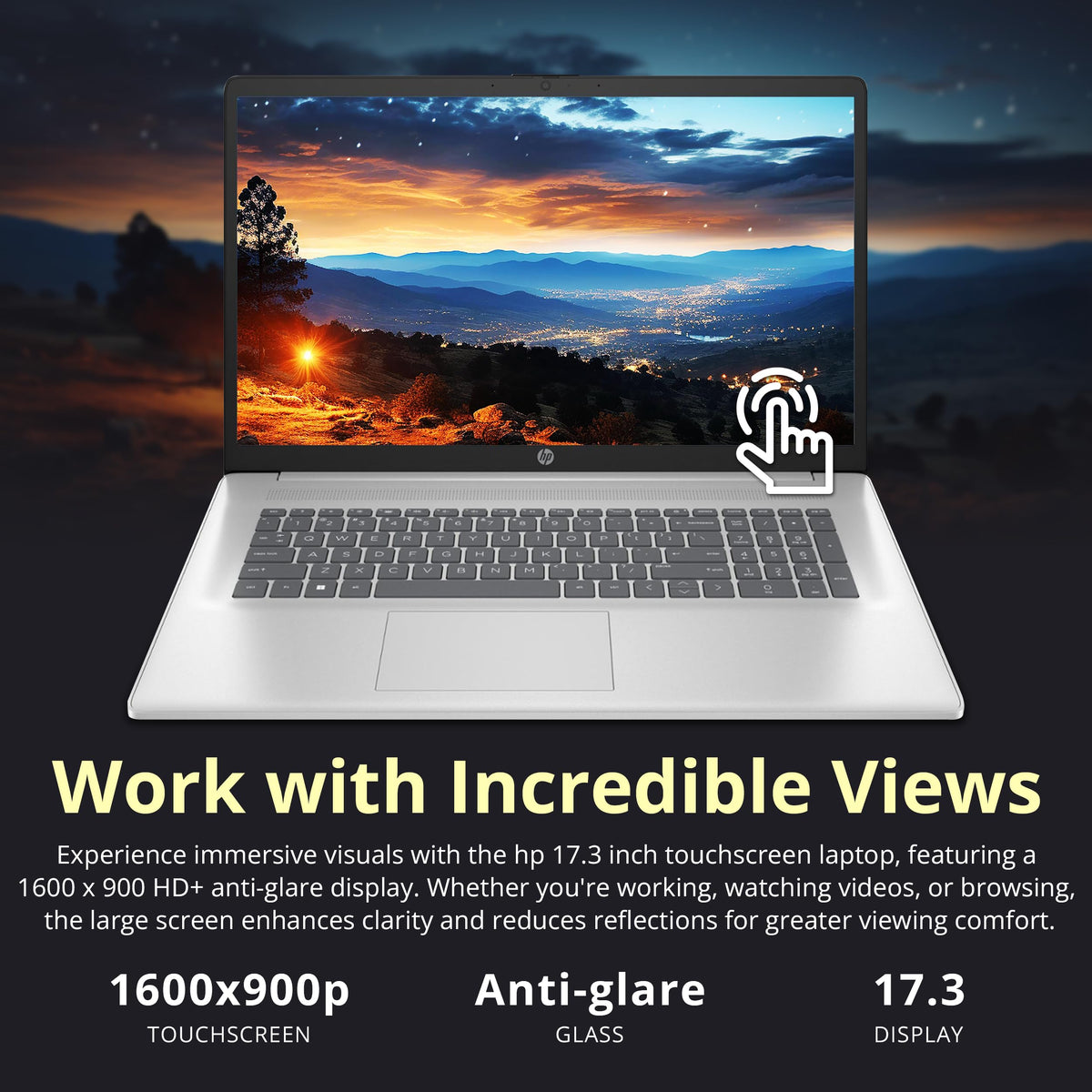 17.3" HD+ Touchscreen Laptop, AMD Ryzen 5, 16GB RAM, 1.5TB Storage, Silver O973