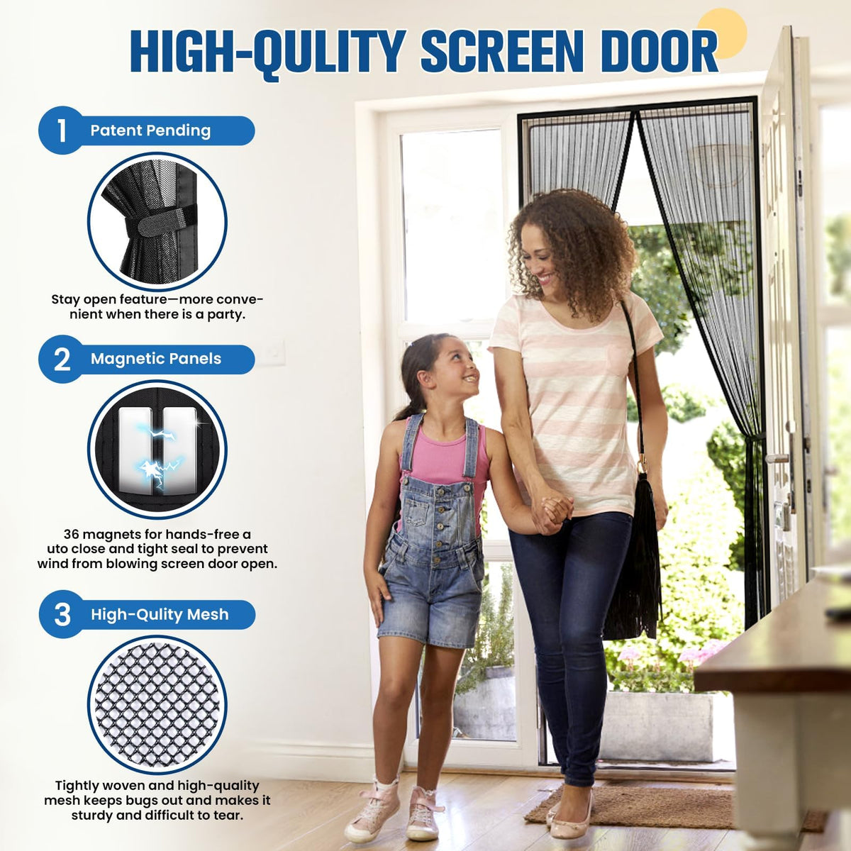 Magnetic Screen Door 38"×83" O816