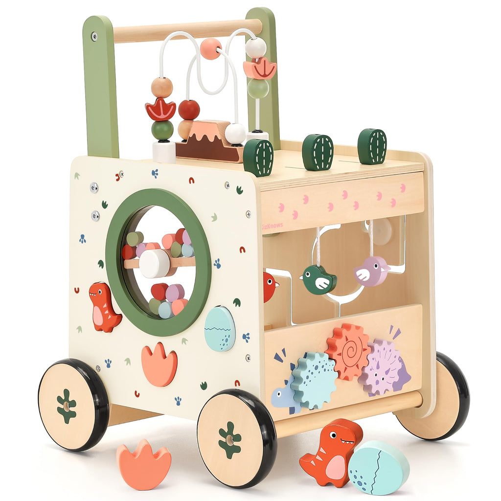 Wooden Baby Walker with Activity Center W6384