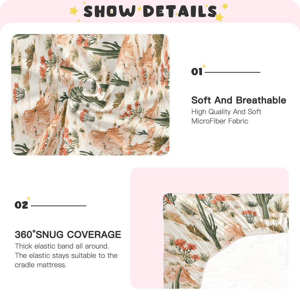 Soft Breathable Microfiber Crib Sheet D13931