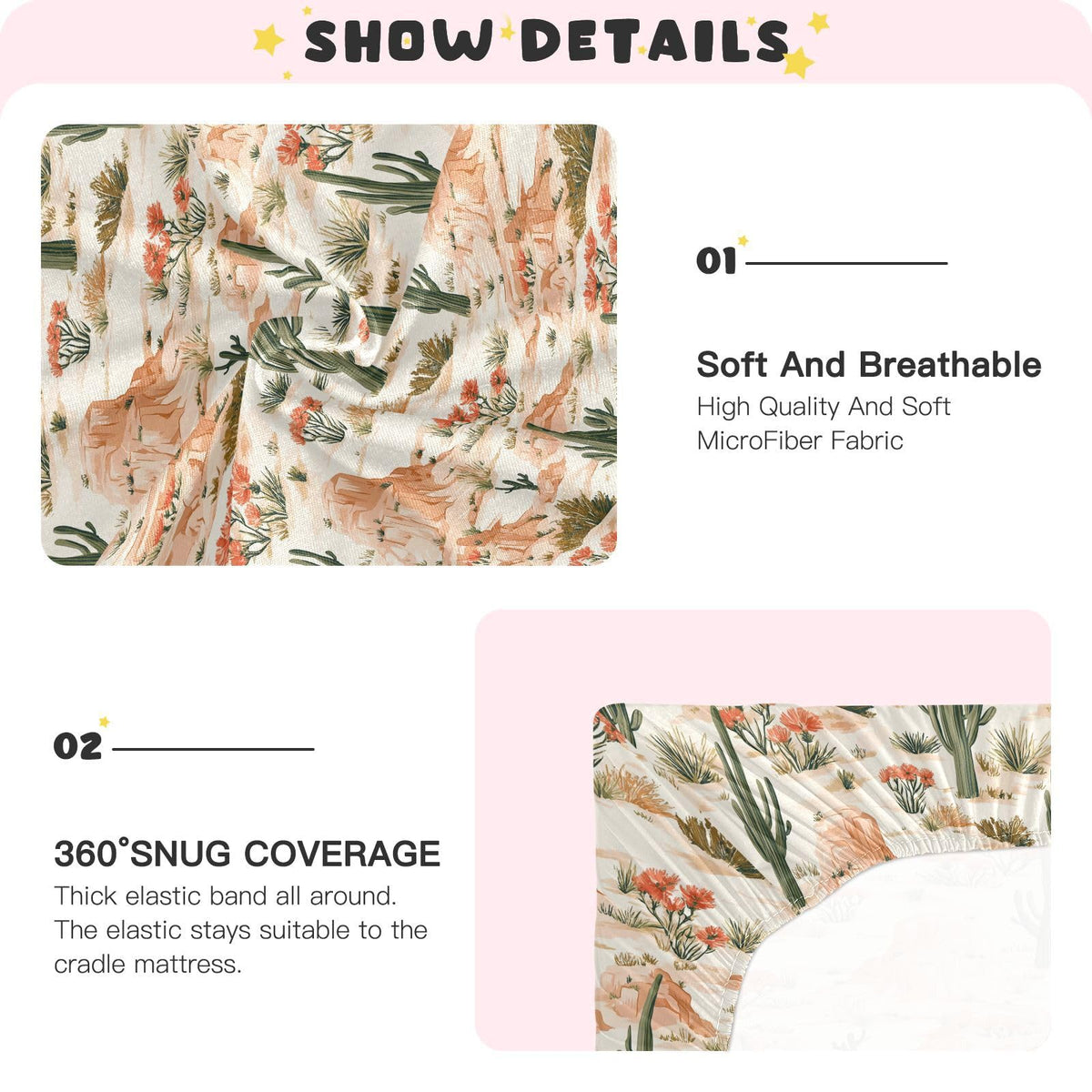 Soft Breathable Microfiber Crib Sheet D13931