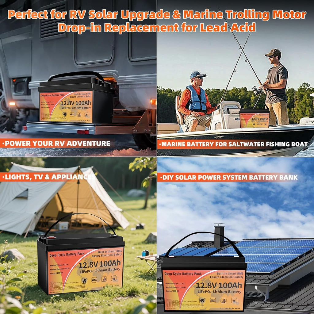 12V 100Ah LiFePO4 Deep Cycle Battery G934493